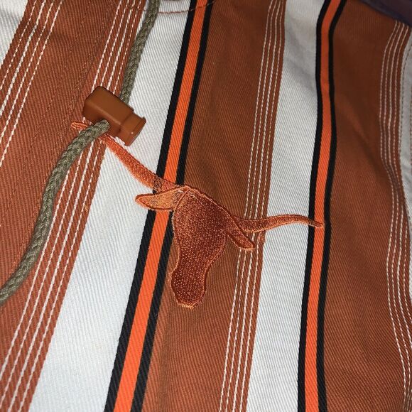 Vintage NWT Texas Longhorns Striped Canvas NCAA Button Jacket NEW Sz Medium RARE - Picture 4 of 12